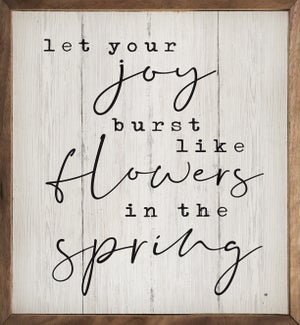 Let Your Joy Burst Like Flowers Whitewash